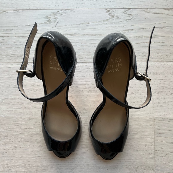 Sal’s 5th Ave black patent leather heel size 7.5 - Picture 1 of 4